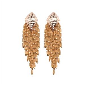 Statement Drop Earrings Gold